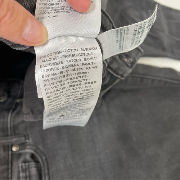 Levi’s 711 Skinny Black High Rise Stretchy Jeans Size 27 - Picture 4 of 11